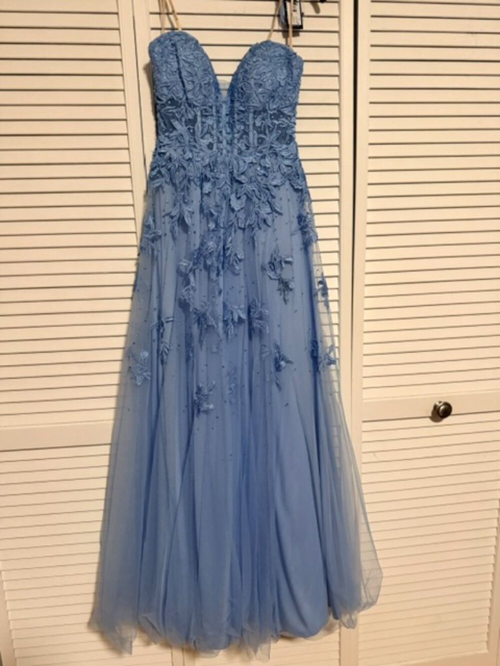 Faviana Cloud Blue formal gown
